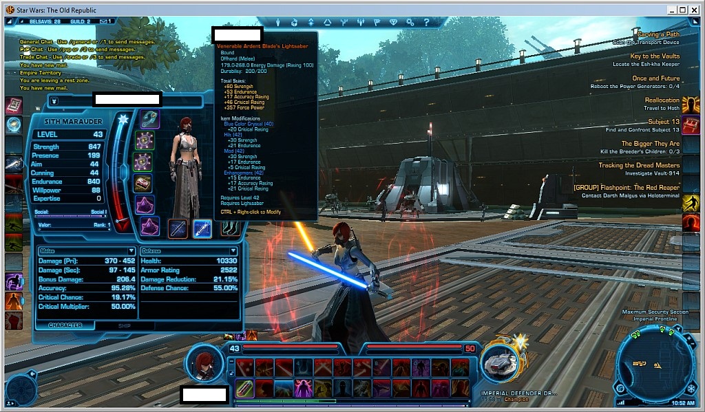 STAR WARS: The Old Republic - Sith blue crystal?